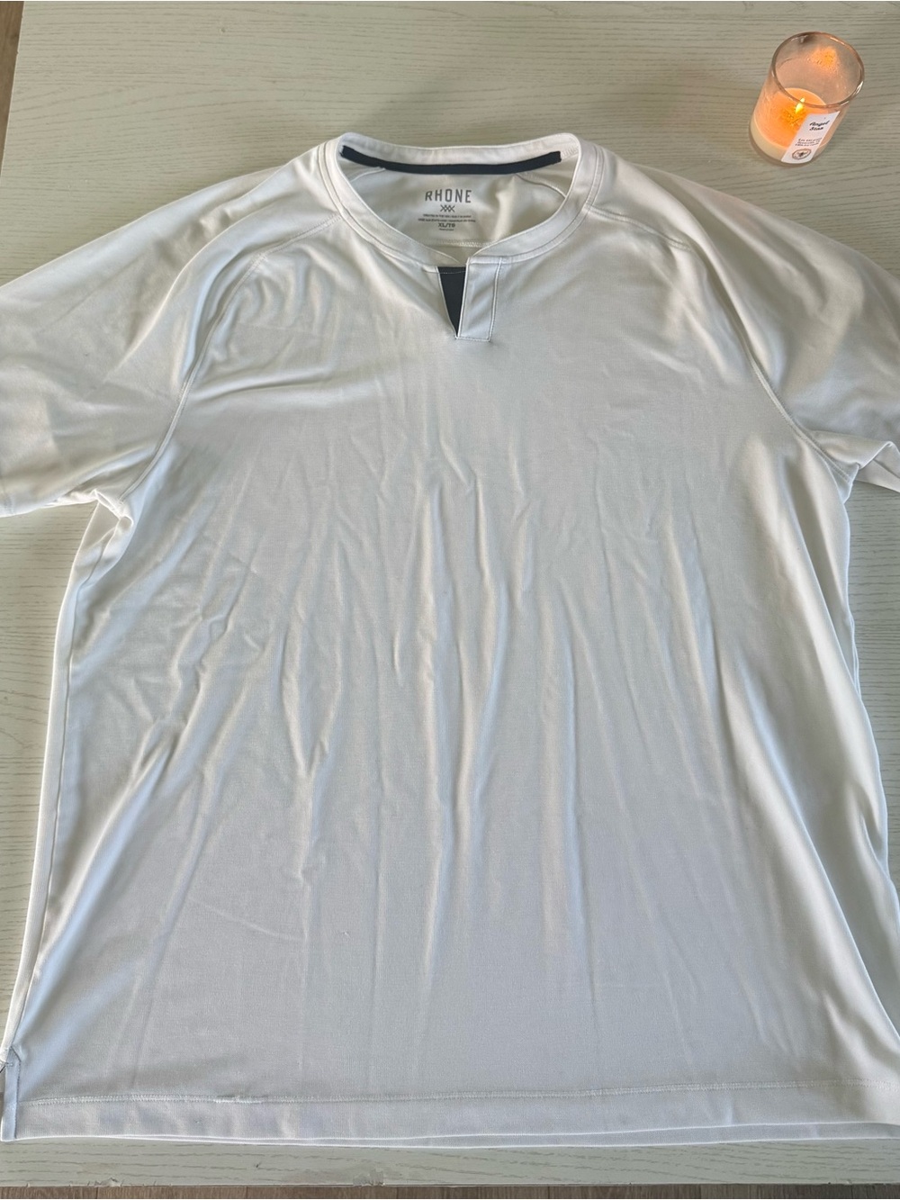 Rhone Men's White Performance Henley Shirt